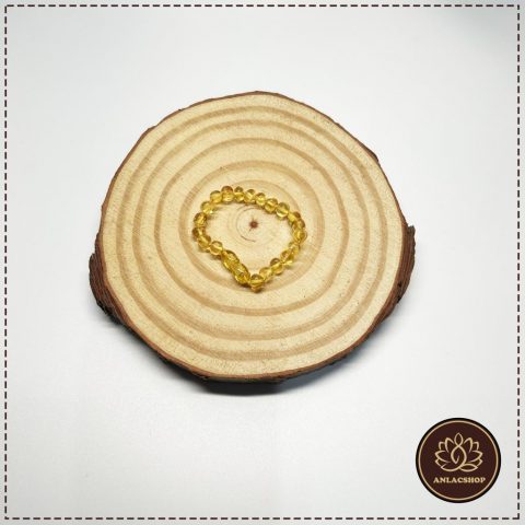 Vòng đeo tay hổ phách Ánh Dương cho bé